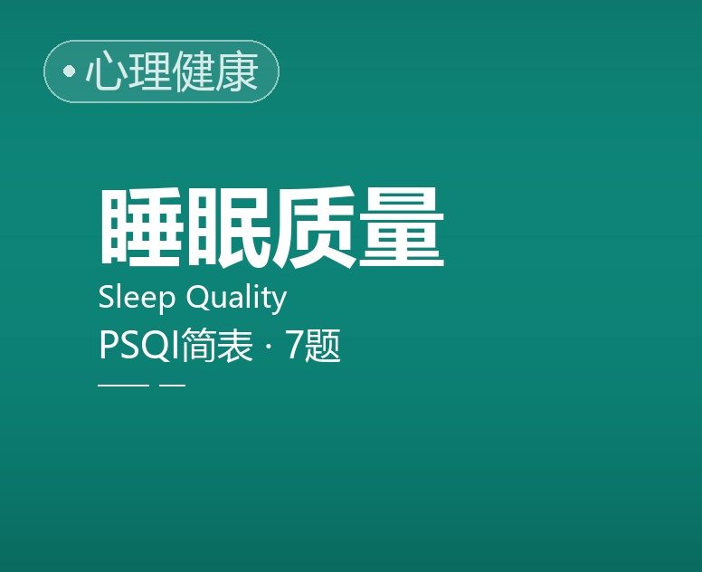 睡眠质量简表（参考 PSQI）