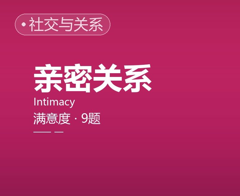 亲密关系满意度 / 冲突风格简表